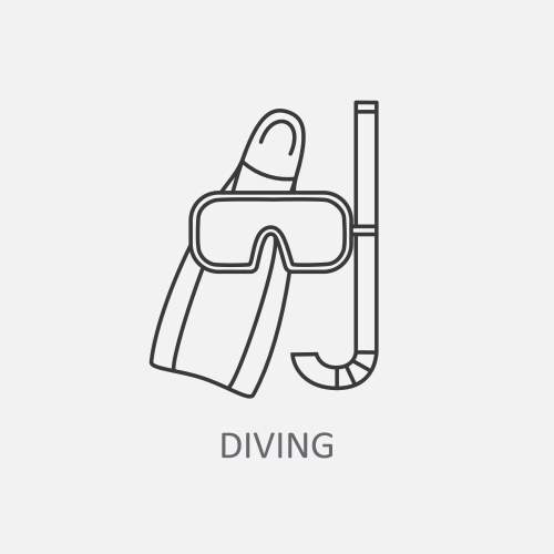 Diving logo vector image