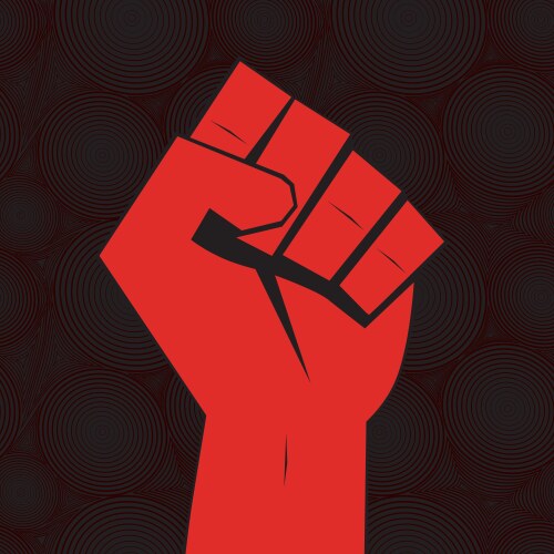 Clenched fist hand vector image