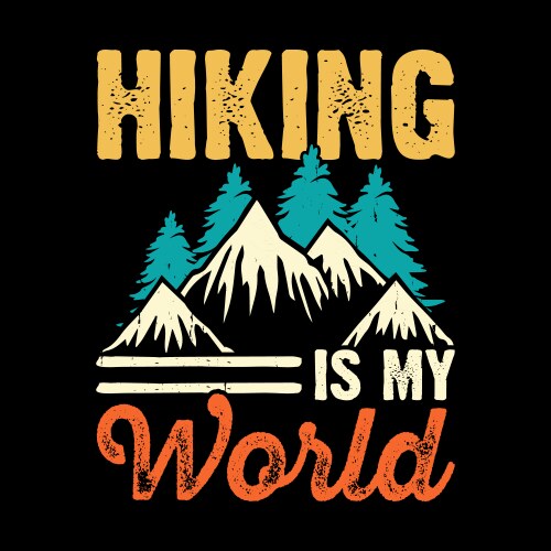 Funny outdoor mountain lover hiking t-shirt design vector image