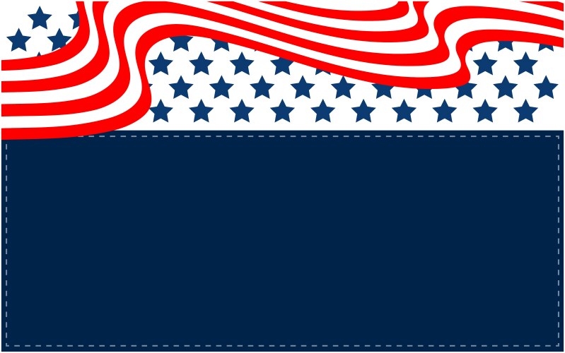 United states flag symbols decorative border vector image