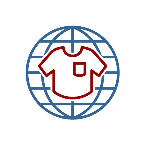 Global garments fashion logo t-shirt icon vector image