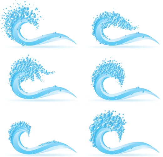 Cool water wave vector image