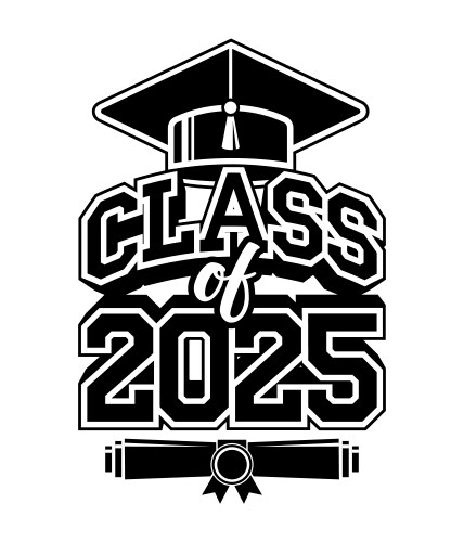 2025 graduate class logo vector image