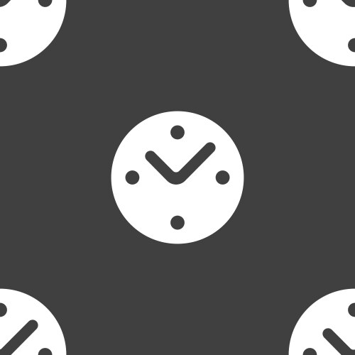 Mechanical clock icon sign seamless pattern vector image