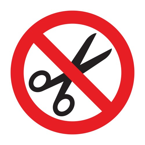 No scissors sign vector image