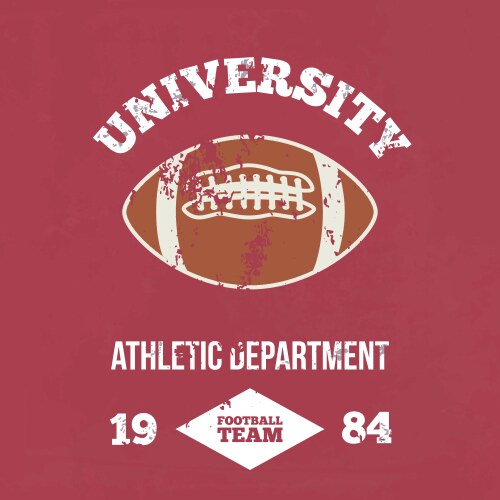 University football athletic dept vector image