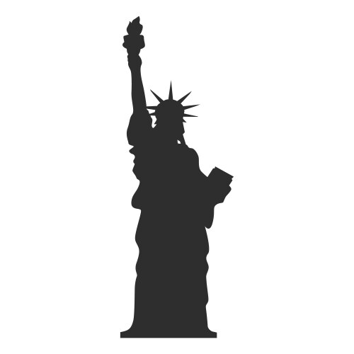 statue of liberty silhouette images vector image