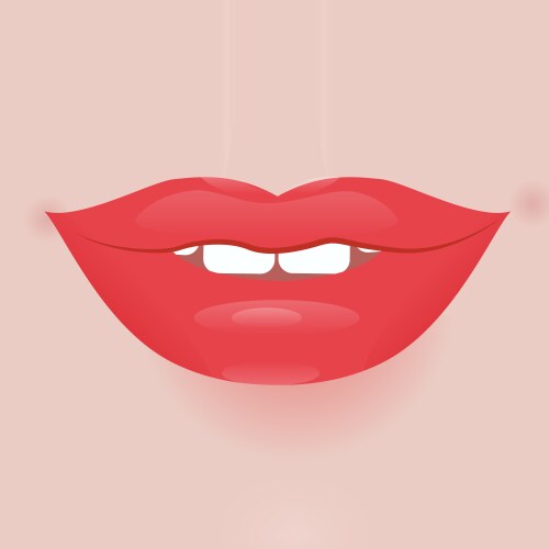 glamour lip icon vector image