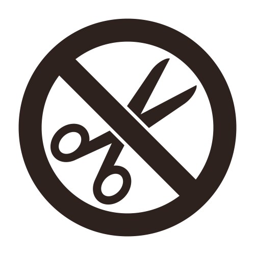 No scissors sign vector image