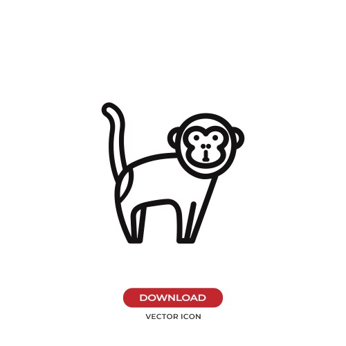 Monkey icon vector image