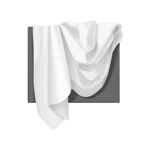 3d white folds and drapery curtains hide gray vector image