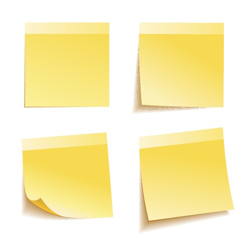 Yellow stick note vector image