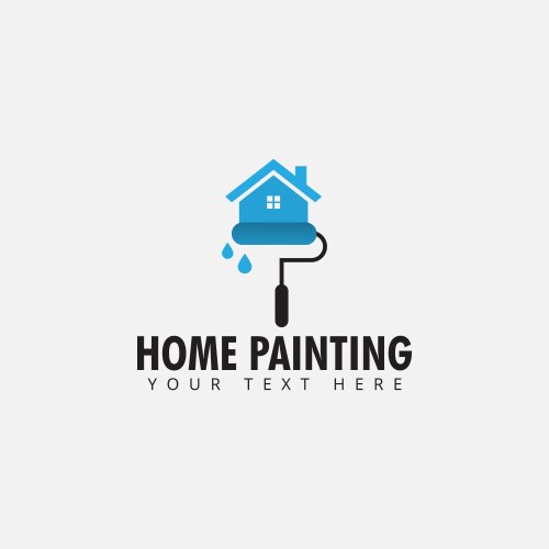 Home painting logo design template isolated vector image