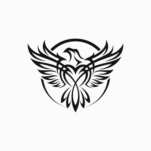 Tribal eagle tattoo vector image