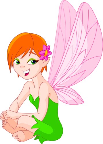 Cute laughing fairy vector image