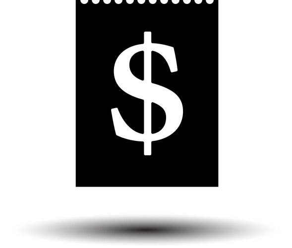 Dollar calendar icon vector image