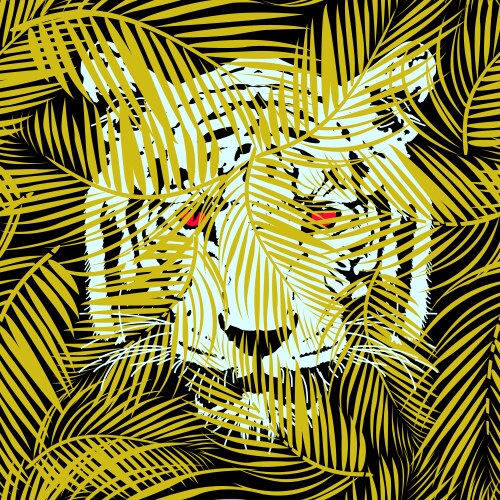 Tiger face vector image