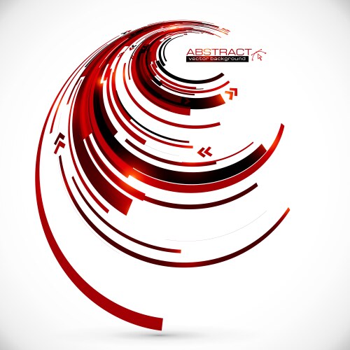 abstract dark red spiral background vector image