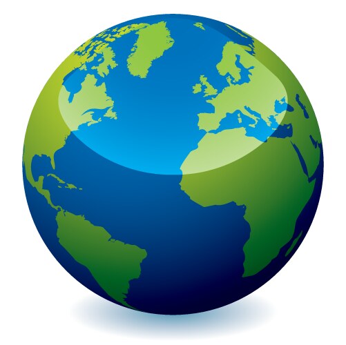 Earth globe vector image