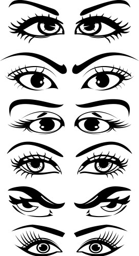 eyes collection vector image