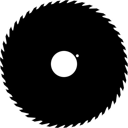 Circular saw blade black color icon vector image