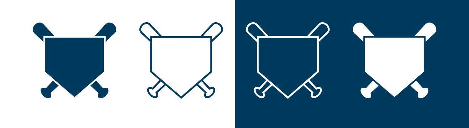 Baseball home plate icon template vector image