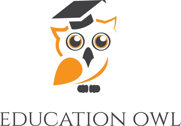 Concept of owl in graduate hat vector image