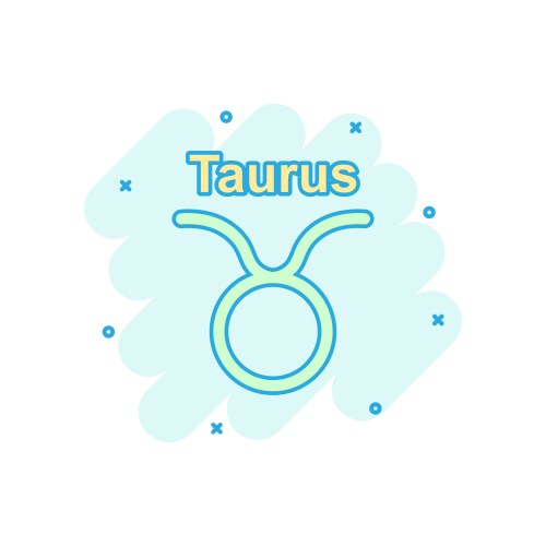 Cartoon taurus zodiac icon in comic style vector image