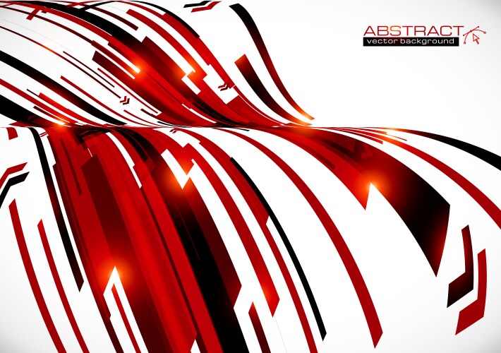 Abstract dark red curves background vector image