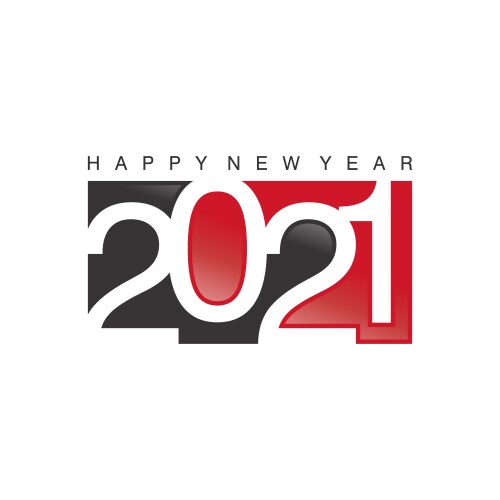 2021 happy new year colorful vector image