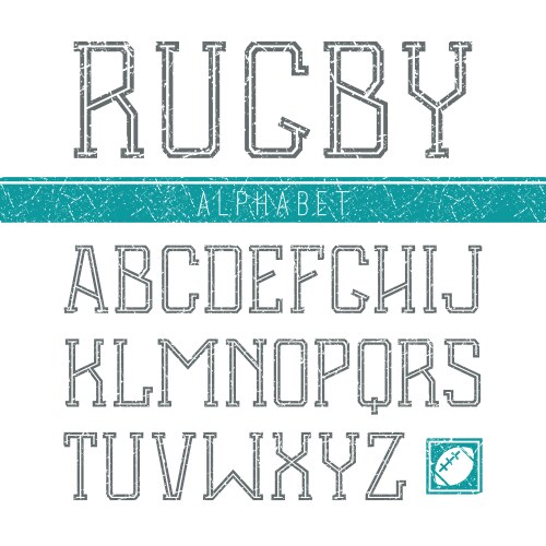 serif font medium in the sport style vector image