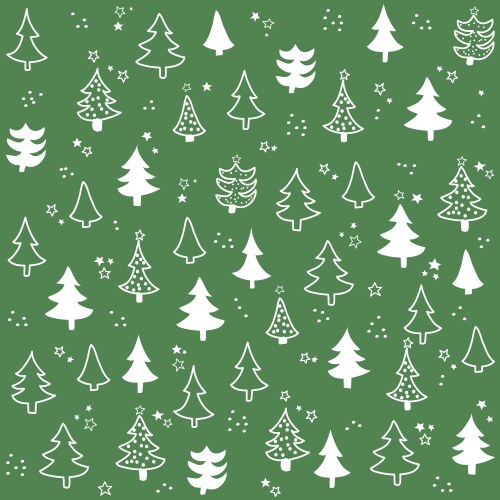 Seamless pattern with christmas tree vector image