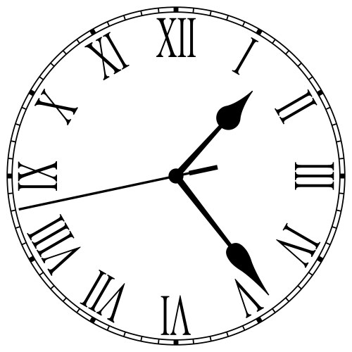 Clock face vector image