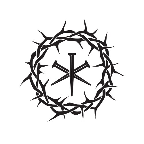 Thorn crown icon vector image