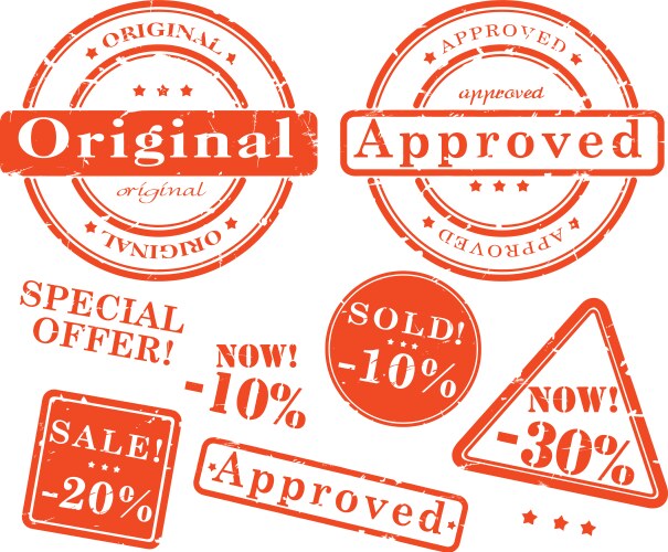 Sale stamp set vector image