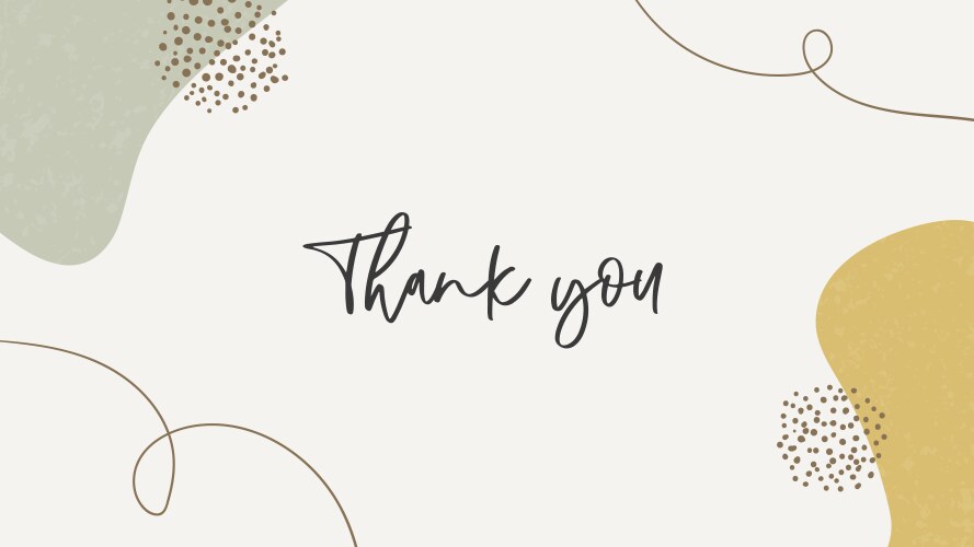 Thank you card presentations template vector image