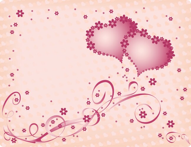 Valentines postcard vector image