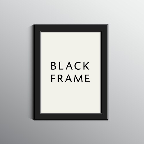 Black 3d frame for a4 vector image