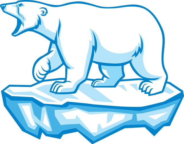 Polar bear vector image