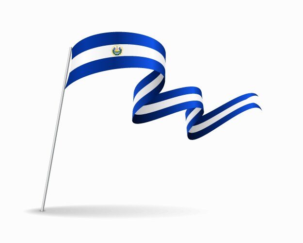 El salvadoran flag wavy background layout vector image