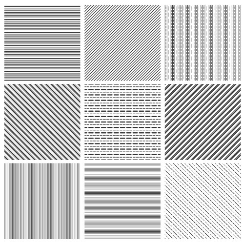 Geometric line pattern set parallel streep black vector image