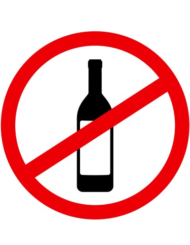 Sign stop alcohol vector image