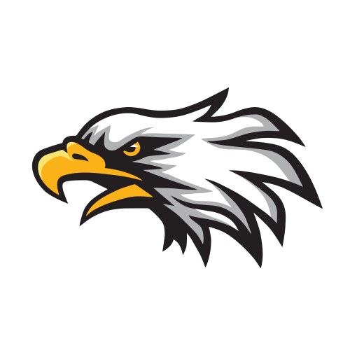 Furious eagle head logo mascot vector image