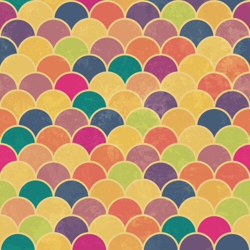 Seamless colorful scale pattern vector image