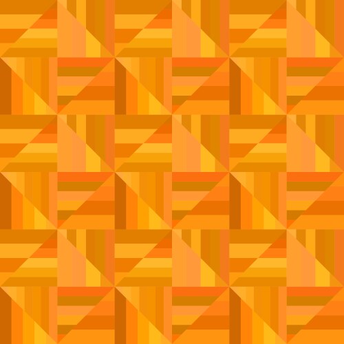 Orange abstract striped square tile mosaic vector image