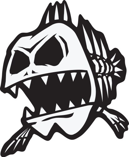 Bad bone fish vector image