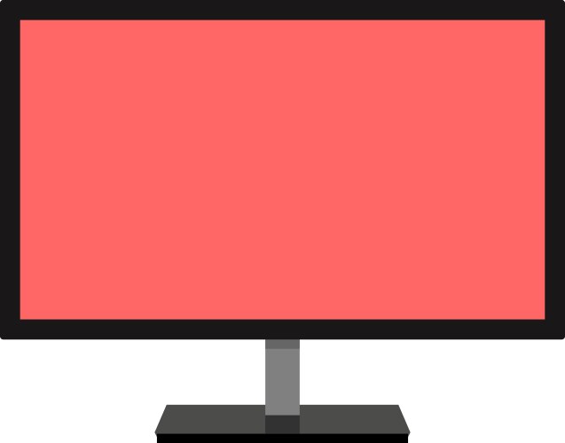 Computer monitor vector image