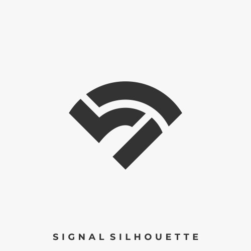 Signal silhouette design template vector image