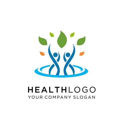 Human healthy life logo template icon vector image