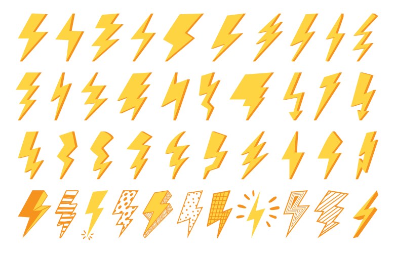 flash icon lightning strike clipart symbol vector image